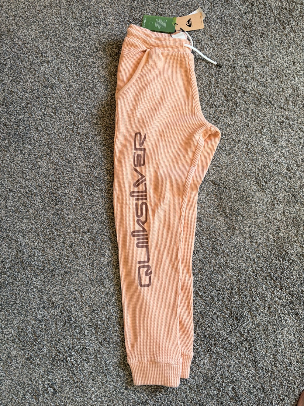 Quiksilver Peach Waffle Women’s Jogger Sweats with Logo